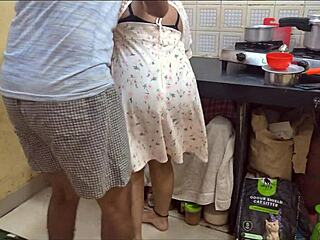 Suman Mummy in Sexy Dress Fucked Hard by Her Son