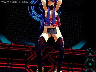 Mmd Girl Dances Sensually in Anime Hentai Style.