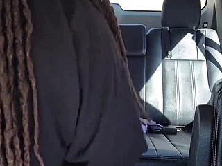 i watch my ebony wife spread her thick legs for bbc in the parking lot, bent over for doggystyle