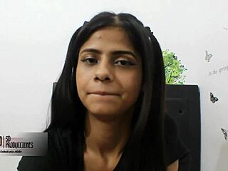 Filling stepsister's face with cum