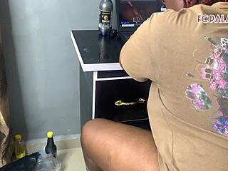 Housewife caught watching porn by husband's best friend, who fucks her to orgasm