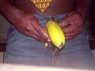 Monkey loves banana and tie-wearing tips