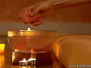 Blonde mature milf couple engages in intense massage leading to hardcore sex