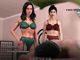 Ling and leyala massage atlas, turning into threesome sex