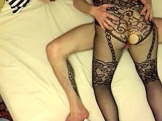 As a milf, I dominate my boyfriend by fucking his ass with my pussy. He cums hard in missionary.