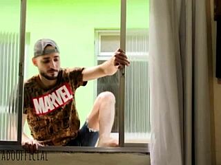 Feeling intense pleasure with neighbor's anal creampie