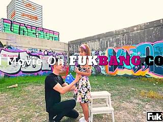 Latina munequita rides big cock outdoors