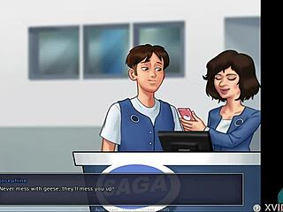 getting blown by hot brunette teen in summertime saga 😘