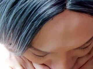 Asian Trap Slurps Massive BBC in Wild Interracial Encounter