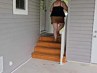 I left my panty at the door for a creepy stranger to find me! 😈