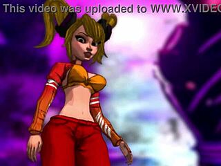 sweet sweet brandies slim thick curvy booty in 3d cartoon hentai action