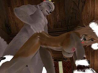 Christmas Tales - Gift Time with Furry Yiff, Big Ass Riding, and Bent Over Action