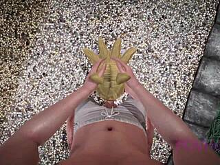 Helpful Fox Senko-san Cosplay in 3D Anime Maid Outfit Parody