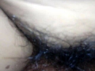 my wife feels exposed showing her hairy vagina with legs open