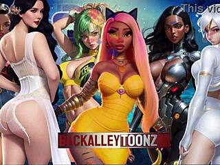 sweet sweet brandies slim thick curvy booty in 3d cartoon hentai action