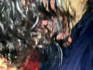 Sucking my cock in the garage before a hard fuck. What a wild homemade session!