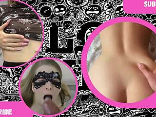 Blonde in stockings teasing tits, what do you want, bastards?