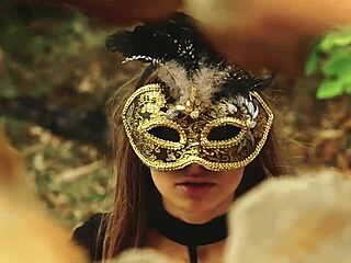 lucid dreaming striptease with ripped clothes petite heels outdoor