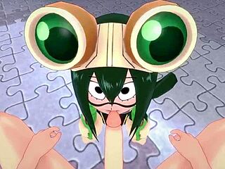 Tsuyu asui gets fucked in the park pov in boku no hero short