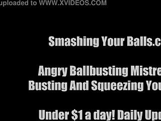 Ballbusting Your Balls Up into Your Stomach