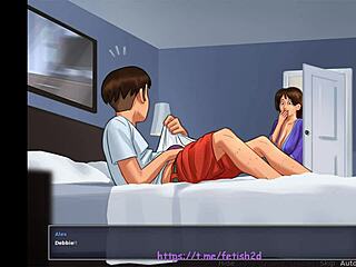 i saw her masturbating and helped her cum in this taboo scene