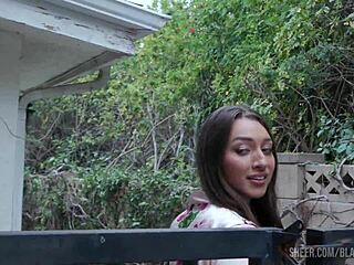 bella rolland's solo dildo play turns into rough anal by two workers.