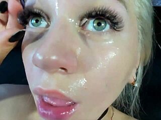 the teen sucks the monster cock before a facial cumshot