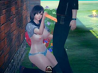 Emotionless AI Girl Gives Handjob And Blowjob In Hentai