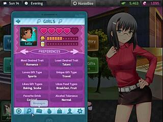 What Onss were made for in Huniepop female walkthrough