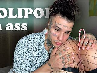 I'm worshiping her ass with candy, then ass to mouth fun