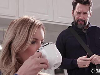 Naturally busty blonde jesse pony craves big dick in trimmed pussy.