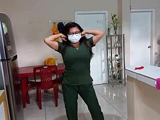 Naughty Nurse Undresses For Patient In Hospital