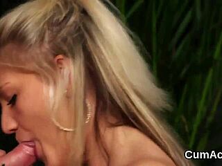 Kinky Peach Gets CUM LOAD On Face SWALLOWING All The Load