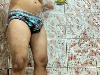 Hard Dick Pulls Off Underwear For Solo Masturbation