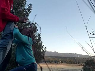 i'm doing a outdoor blowjob bts, deepthroating like a slut in public