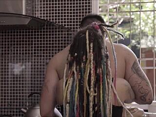 Emi Rippi Rips Clothes for Blowjob!