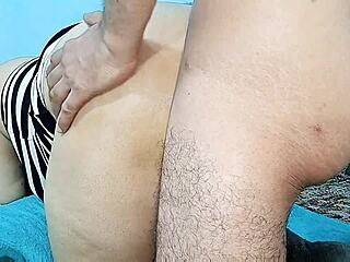 big cock pounded in her big ass doggy style, moans loud in pleasure