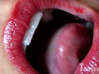 Franceska Explores Tongue Fetish in French Style