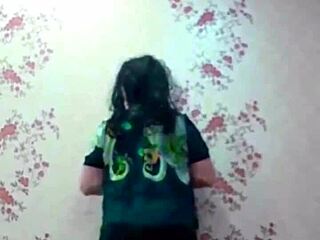 Young gay sissy BBW shemale rides big cock in homemade hardcore. Cumming with massive load