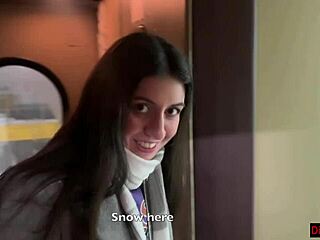 hottie whispers to waiter for a wild train ride and anal