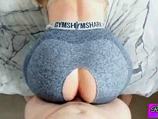 fit babe rides dick in ripped yoga pants