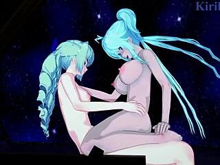 i'm watching saint-germain and cagliostro in intense lesbian play and futanari sex, it's so hot with big tits