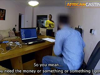 black office sub slut sloppy throat fuck with cum in mouth swallow