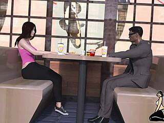 Damn, Puerto Rican babe jerks my huge dick hard!