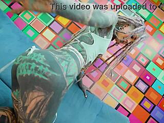 This heavily tattooed couple feels deep emotions during their hardcore anal fuck, fingering and gaping