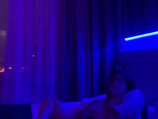 The redheaded beauty plays with her sweet pussy