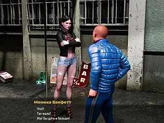 fashion business model shows tongue at photo shoot in anime game style