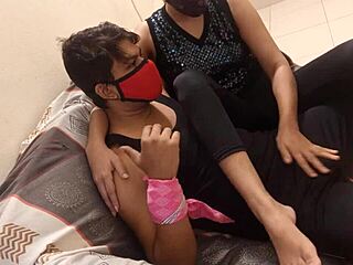 beautiful petite desi babe sucks on a huge black cock and reaches orgasm