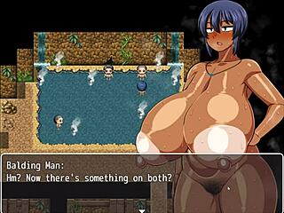 Tanned girl Natsuki in hentai gangbang