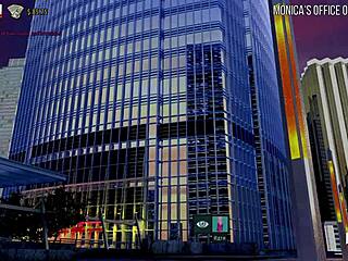 fashion business model shows tongue at photo shoot in anime game style